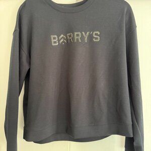 BARRYS BOOTCAMP BLACK LOGO LONG SLEEVE SOFT SWEATSHIRT SZ LARGE